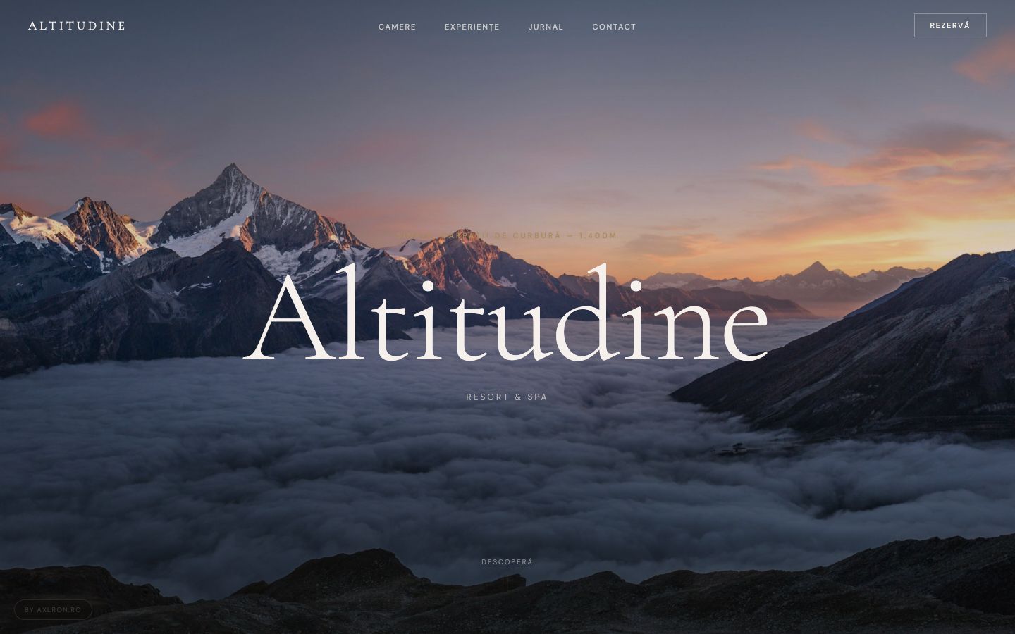 Altitudine Resort & Spa website